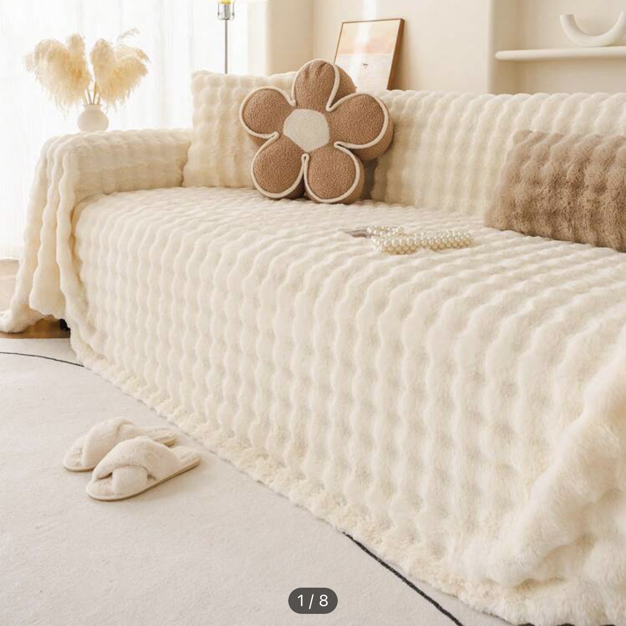Washer Toss Set - Bubble Imitation Fur Sofa Towel Faux