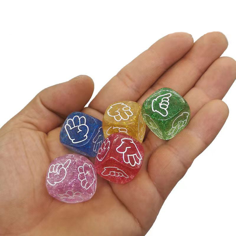 Party Games Juego - 5PCS Rock Paper Scissors Dice Finger