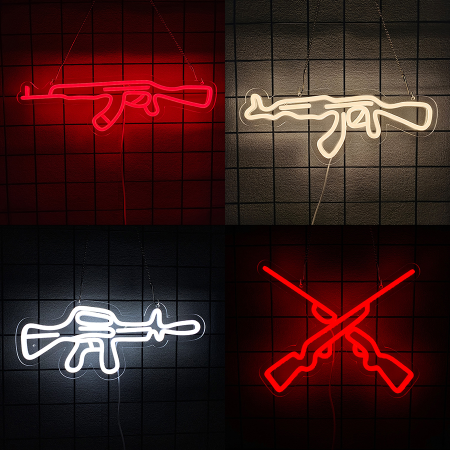 Party Games Best - Gun Series Neon Sign For Wall
