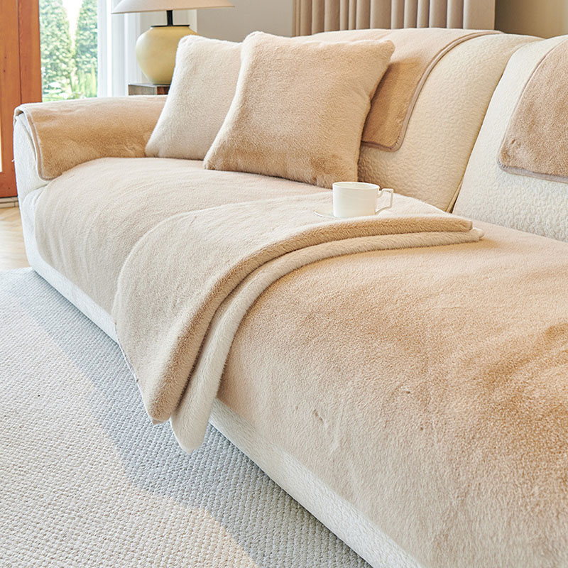 Washer Toss Set - French Faux Mink Fur Sofa Cushion
