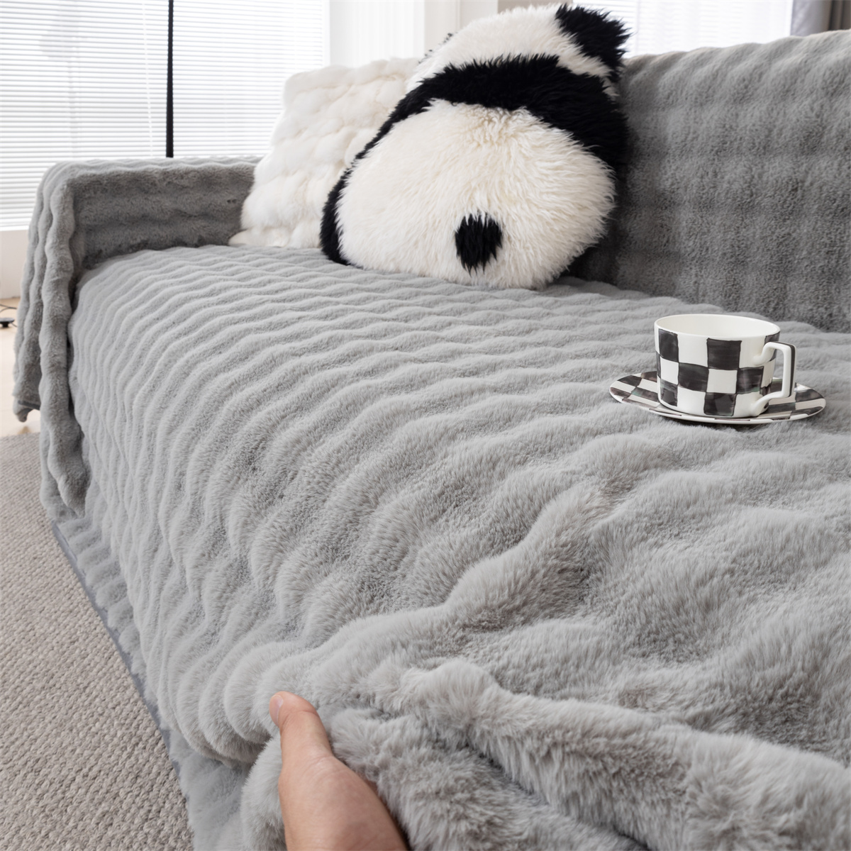 Bubble Imitation Fur Sofa Towe - Washer Toss Set avis et prix