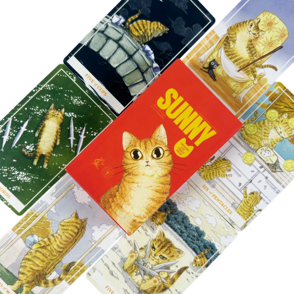 Sunny Orange Cat Tarot Cards A - Party Games Best avis et prix