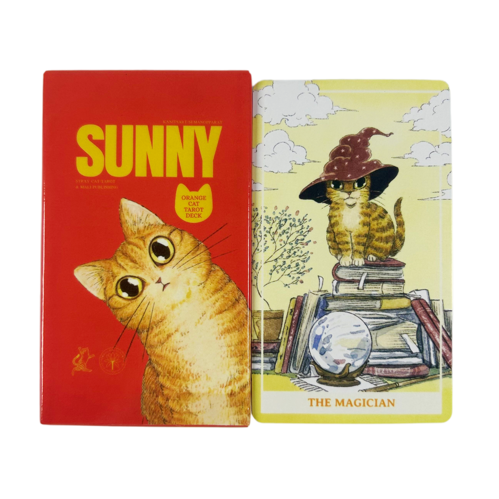 Sunny Orange Cat Tarot Cards A - Party Games Best avis et prix