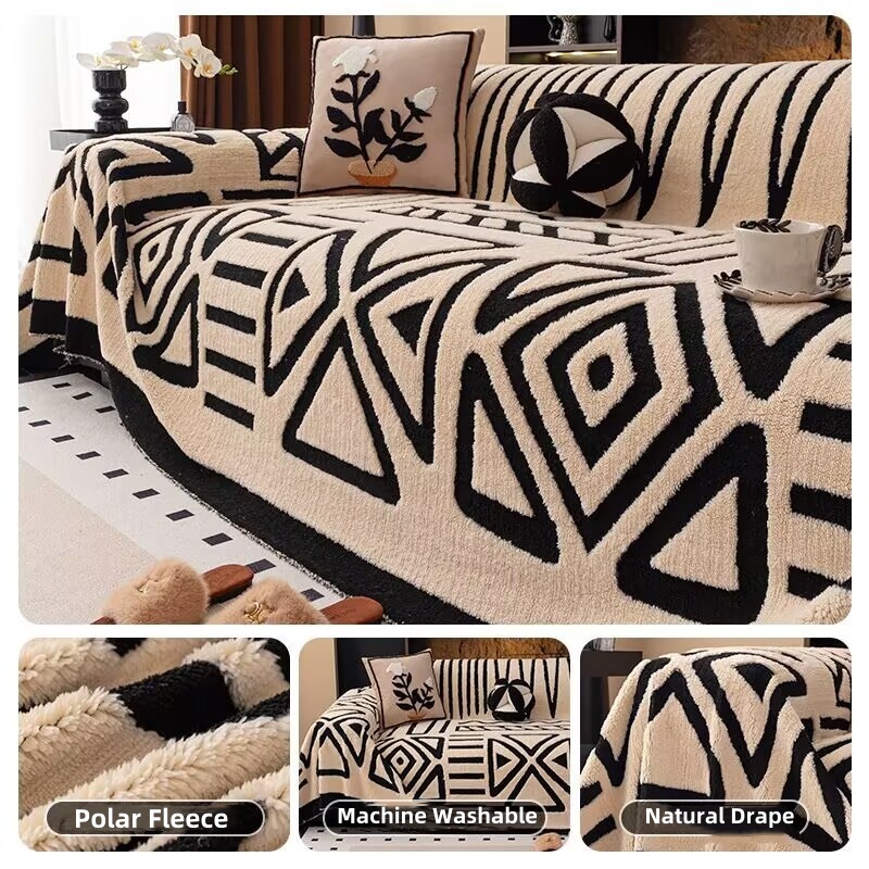 Polar Fleece Plush Sofa Cover  - Washer Toss Set avis et prix
