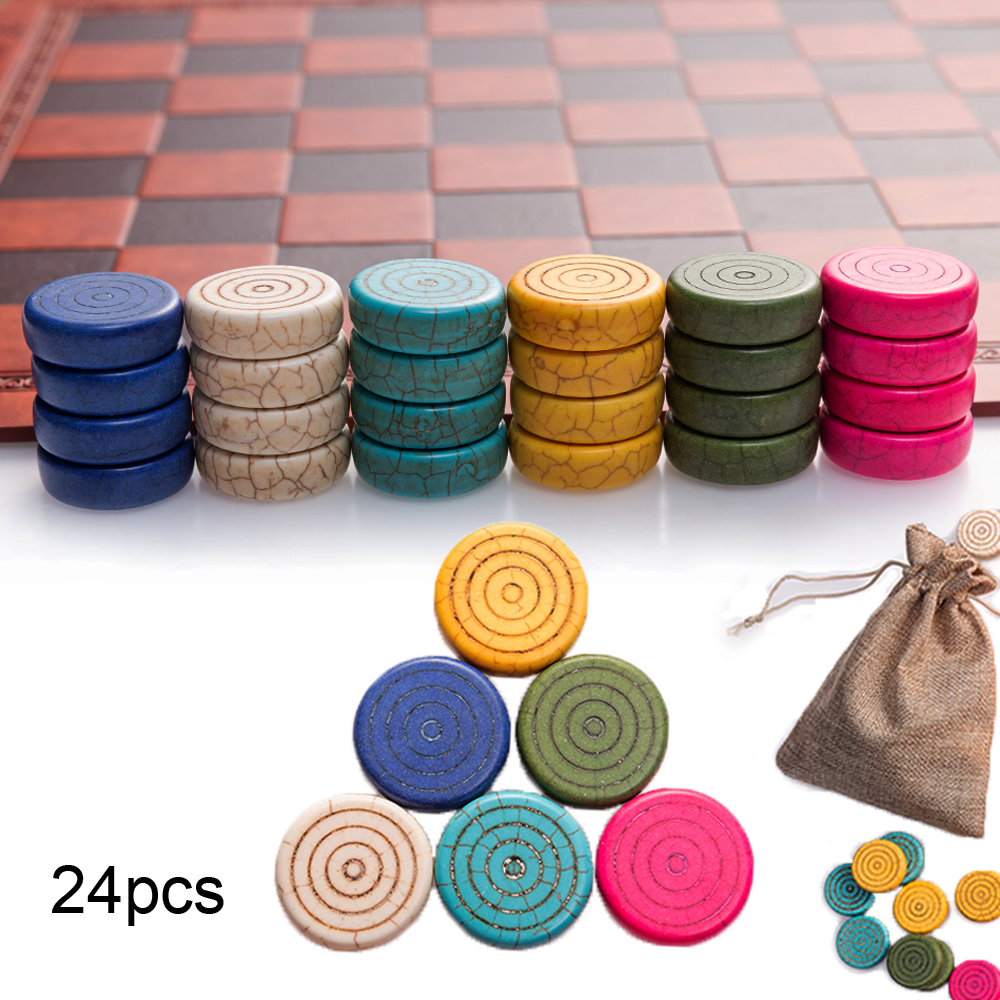 24pcs Stone Chess Checkers Tab - Party Games Multiplayer avis et prix