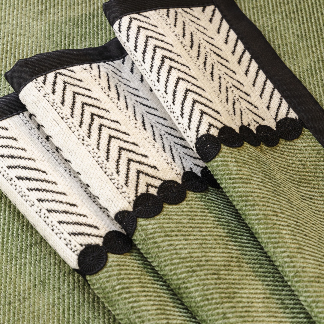 Contrast Black White Hem Twill - Washer Toss Set avis et prix