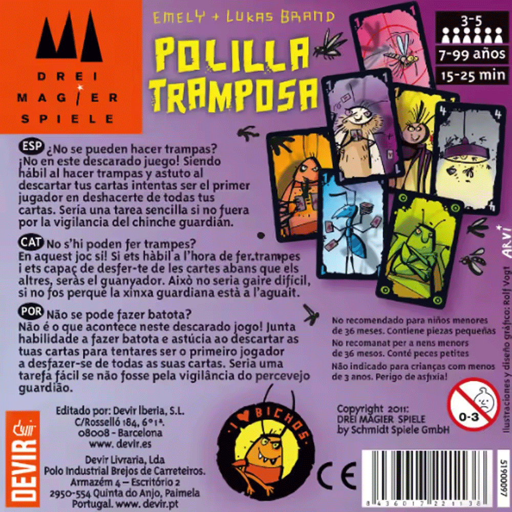 Polilla Tramposa Board Games T - Party Games Juego avis et prix